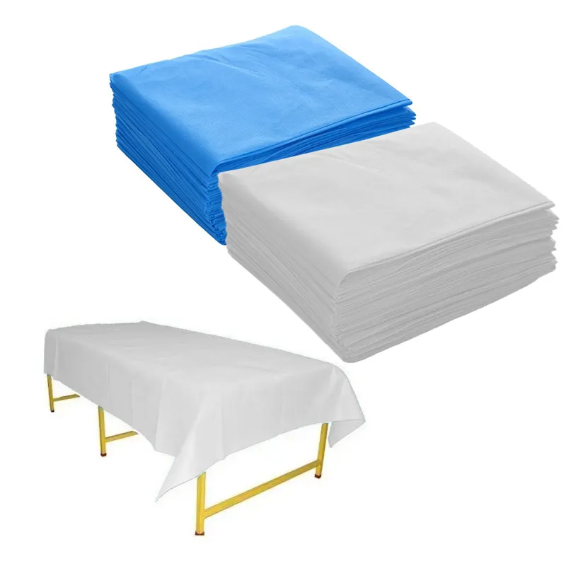 Lençóis descartáveis não tecidos PP SMS para cama, lençóis de hospital para macas para spa/salão