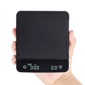 Waterproof 3kg/0.1g <strong>Digital</strong> Coffee Scale Kitchen Weighing Scale <strong>LCD</strong> Barista Coffee Scale <strong>With</strong> <strong>Timer</strong> &amp; Silicon Pad - Product Image 1
