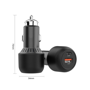 OEM ODM yeni 95W 1USB tip c dizüstü cep cep telefonu hızlı şarj çift tip C 1 Usb 3Port Led hızlı şarj adaptörü araba şarjı - Product Image 2