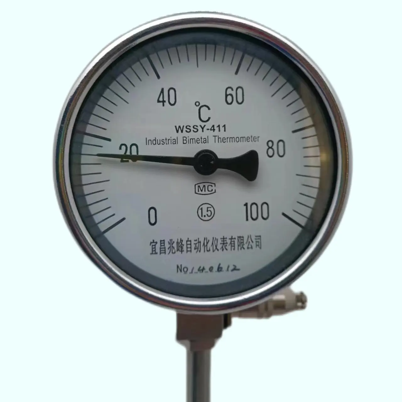 Термометр с биметаллическим основанием, 0-100 градусов по Цельсию, 100 мм