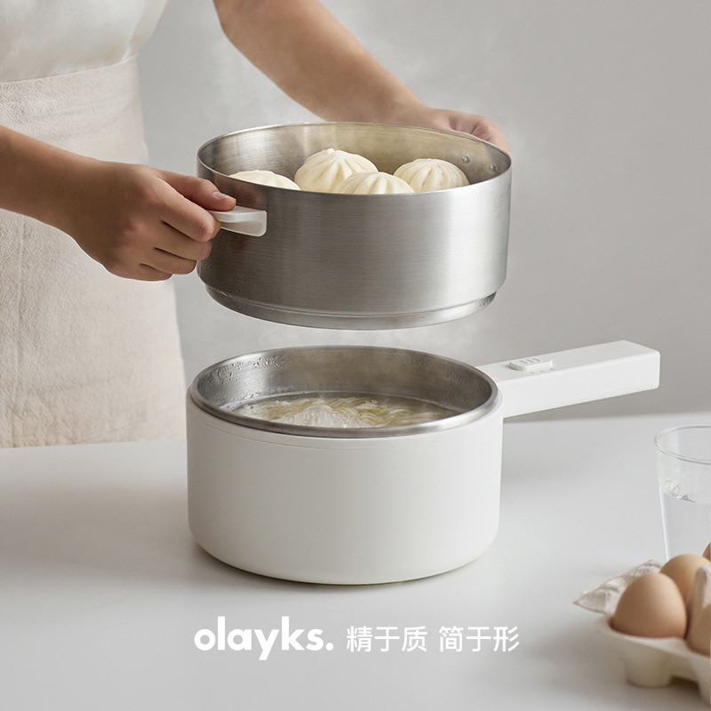 White ceramic push-button style with steamer