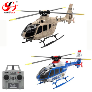 C123シングルローター2.4GHZ3D 6CH6軸ジャイロオプティカルフロー高度ホールド1:36 EC135RCヘリコプターブラシレスComリモコン - Product Image 1