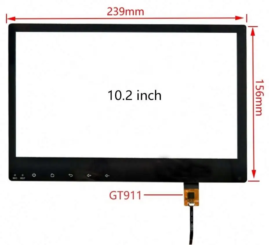 SeekEC-Panel de pantalla táctil GT911, 9 pulgadas, 2159x139mm, Sensor de cristal digitalizador para DVD de coche, navegación GPS