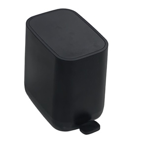 Cubo de basura a prueba de agua con forma rectangular, cubo de basura interior de 7L equipado con tapa de cierre suave y diseño abierto