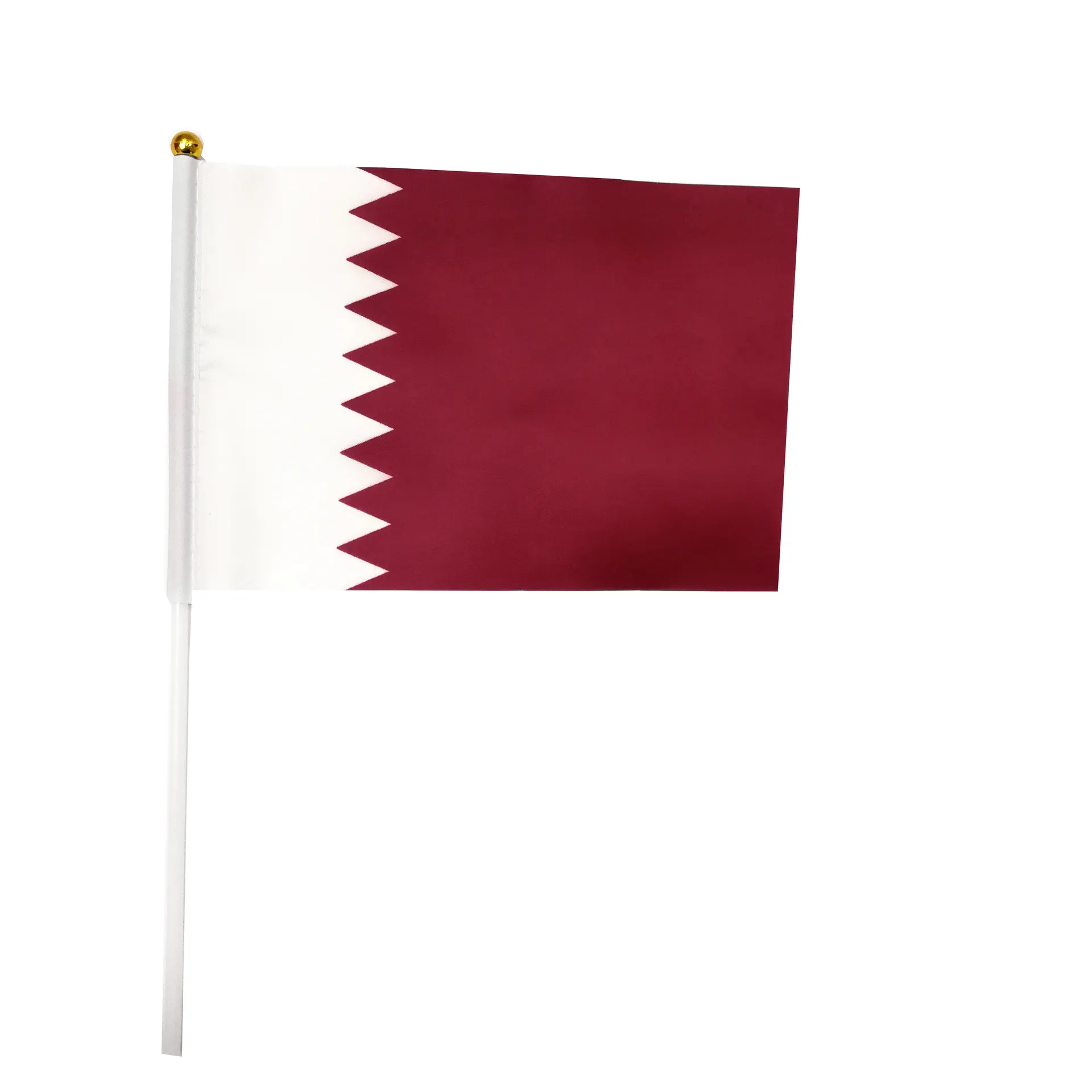 Mini tasse de football en Polyester de haute qualité, drapeaux à main du Qatar, drapeau du monde personnalisable, drapeau à main