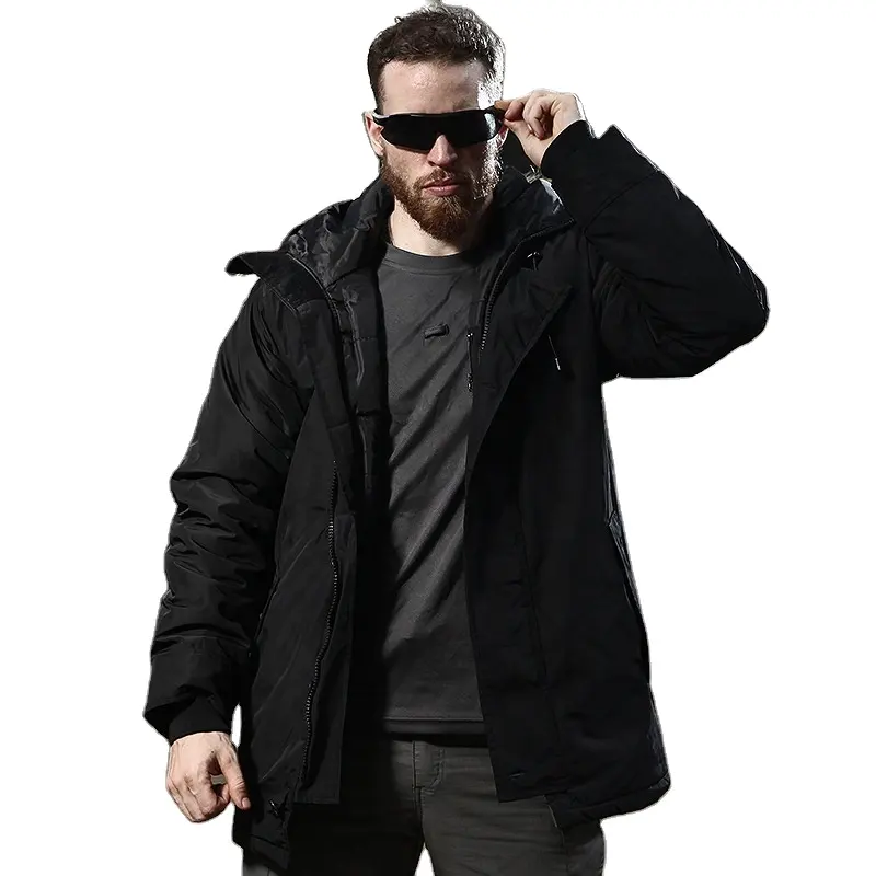 Consul – manteau en coton à col en laine véritable n3b pour l'extérieur, coupe-vent imperméable à l'eau et au froid, manteau tactique en coton