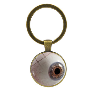 Punk Metal Eyeball Keychain Eye Clear Eye Pattern Time <strong>Jewel</strong> Keychain <strong>Key</strong> Ring Pendant Creative Small Gift for Women - Product Image 5