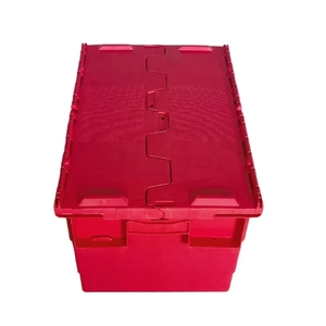 Very Impact-resistant Plastic Large Moving Boxes Hinged Storage <strong>Container</strong> <strong>Nested</strong> and Stacked Storage Crates - Product Image 1