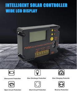 Compact 30A PWM Controller di illuminazione solare a bassa energia Display a LED con modalità notte per sistema casa & Villa - Product Image 2