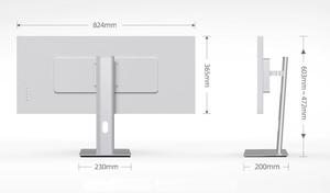 Pantalla profesional de 34 pulgadas para editar 3440x1440 Monitor ultra ancho rápido IPS HDR400 OEM con entrada DP tipo C