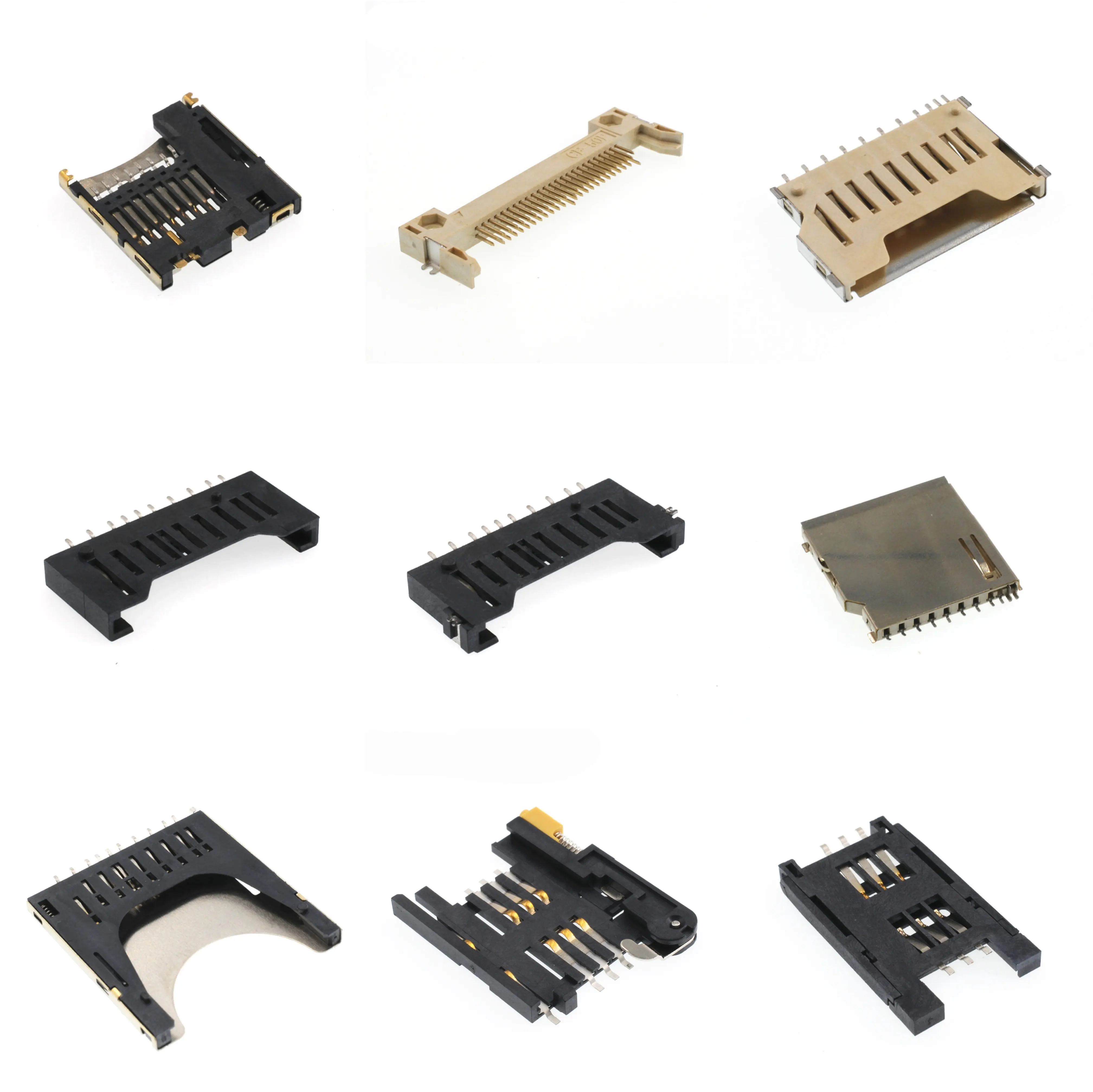 Connecteurs de carte sim micro mini cf sd tf xd 6 8 broches, échantillon gratuit pièces