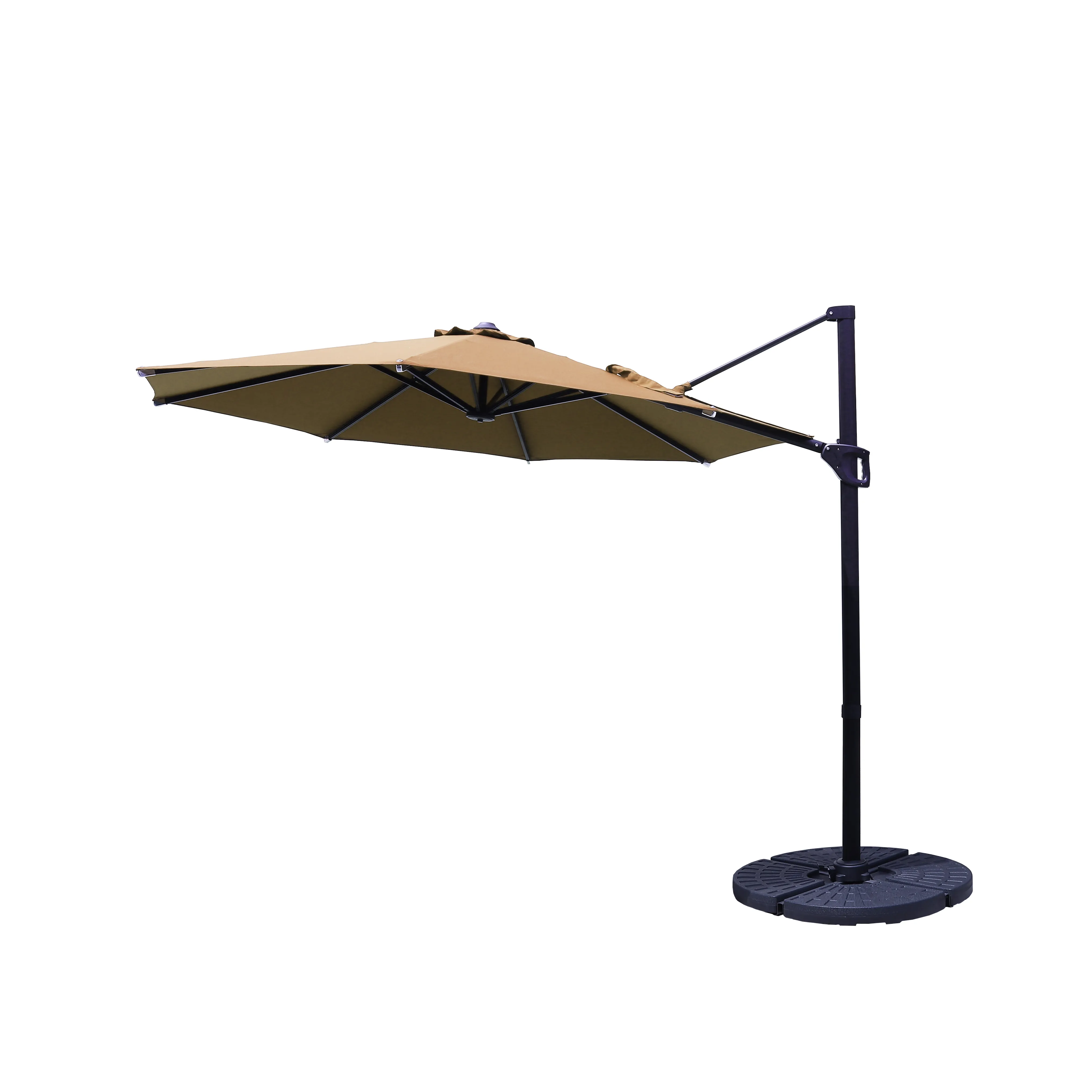 Ombrelloni da spiaggia 3m con logo personalizzato impermeabile all'aperto grandi laterali con manovella e ombrellone da giardino incrociato