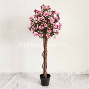 עץ bougainvillea מלאכותי גבוה עם עץ פרחים ורודים וסיר שחור עבור עיצוב בית חג המולד