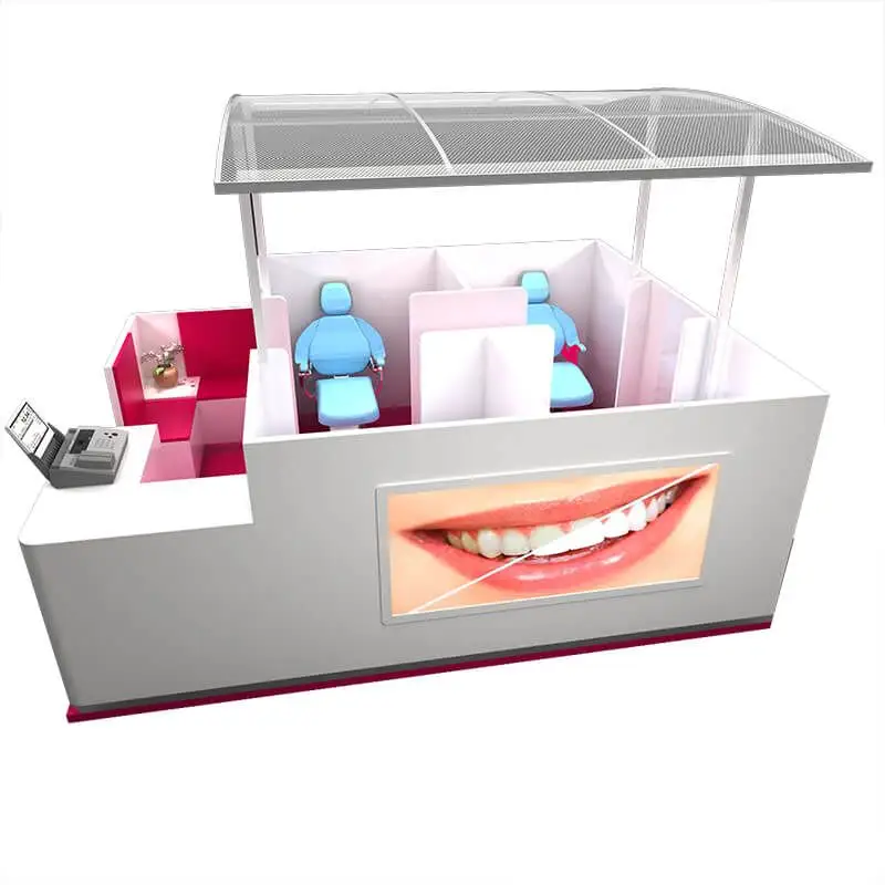 Shopping mall teeth whitening kiosk design indoor salon station of tooth whitening kiosk for sale