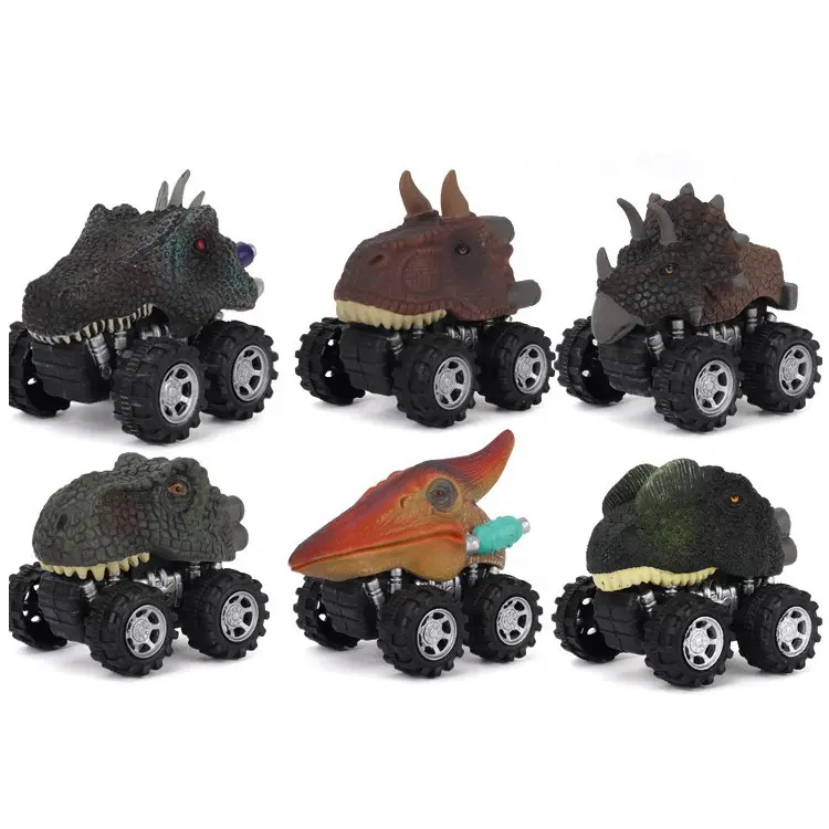 2023 yeni sürtünme oyuncak araçlar komik geri çekin dinozor oyuncak araba küçük hayvan geri çekin Dino araba çocuklar için toptan