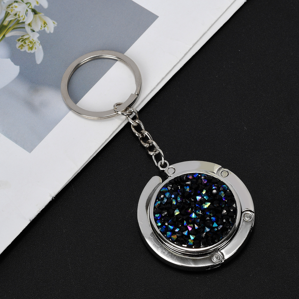 black flash diamond keychain
