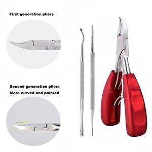 Pinzas profesionales para cutículas de acero inoxidable con doble resorte, pinzas para cutículas de uñas de los pies para herramientas de cuidado de salón - Product Image 3