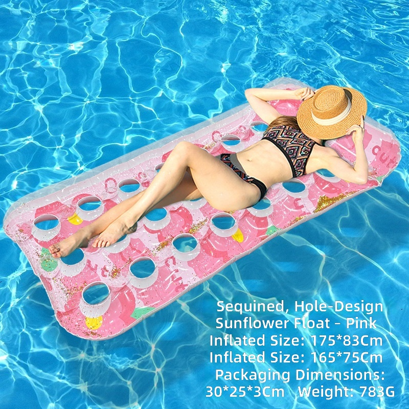sequin sunflower hole floating row-pink inflatable