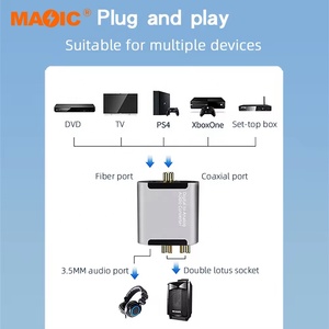 1080P Digital to Analog <strong>Converter</strong> Analog <strong>Spdif</strong> to Lotus Audio Adapter with 3.5mm Decoder <strong>Converter</strong> - Product Image 5