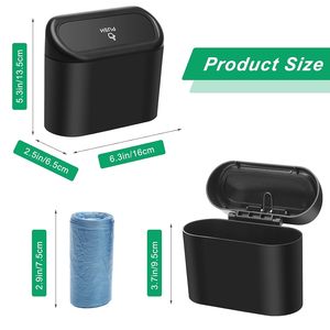 Çöp torbası ile küçük araba saklama kutusu çok fonksiyonlu otomotiv çöp kovaları renkli asmak suv can çöp kutusu - Product Image 2