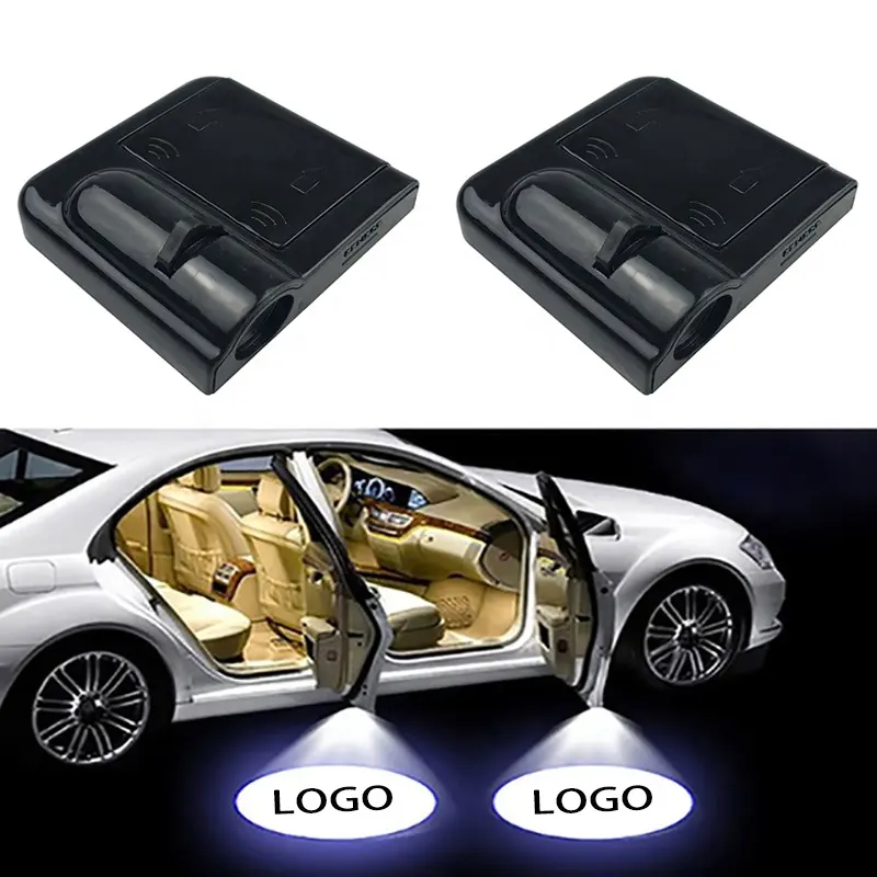 اكسسوارات السيارات مخصص أهلا كشاف ضوئي الزخرفية LED اللاسلكية 3D سيارة الباب ضوء لجميع نماذج السيارات