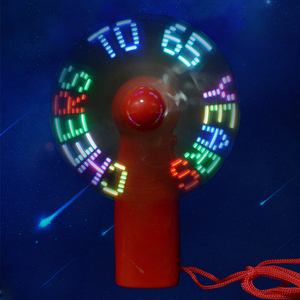 Mini ventilador de mano con mensaje personalizado Led programable, luz de batería práctica portátil, logotipo de ventilador de mano con efecto Led con luz Led - Product Image 5