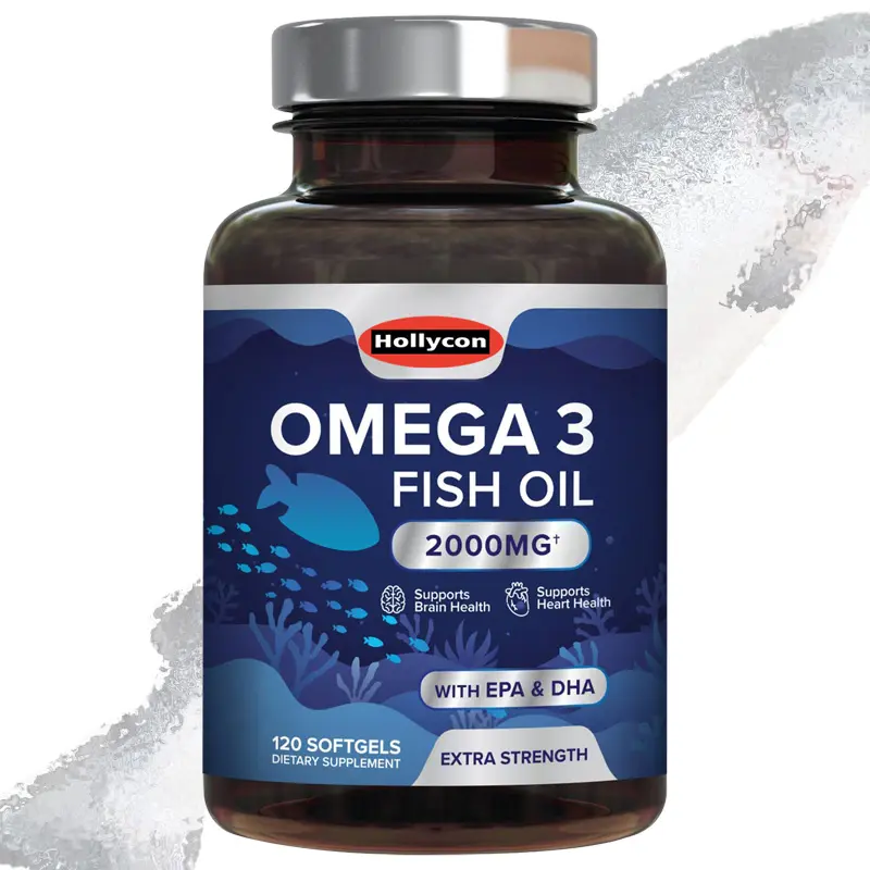 Aceite de pescado de salmón Natural puro, pastillas para la salud del cerebro, cápsulas blandas de aceite de pescado, Omega 3, venta al por mayor, 3 unidades