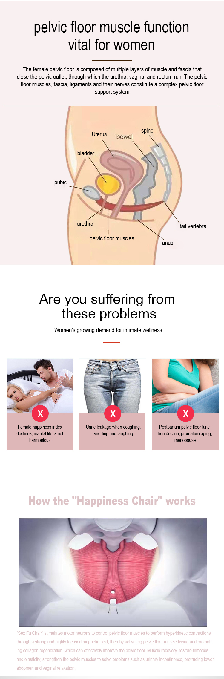 New Arrival Pelvic Floor Stimulator Device Kegel Exercise Device Pelvic Floor Muscle Machine Ems Pelvic Floor Chair