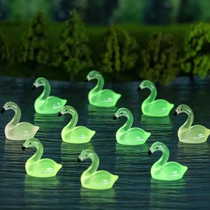 Glow Dark vẽ tay nghệ thuật thu nhỏ động vật Hồng Hạc Tiny nhựa phát sáng con số DIY vi cảnh quan hồ cá trang trí thủ công mỹ nghệ - Product Image 3