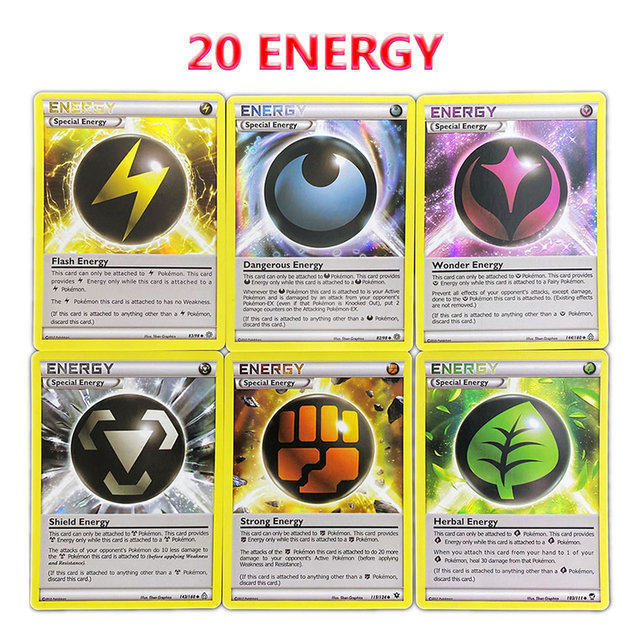 20 cartes énergétiques-version chinoise-carte anglaise