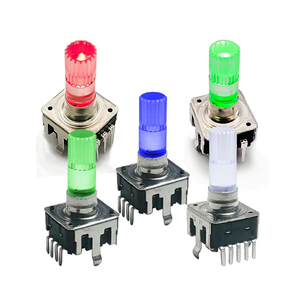 Single Dual Color RGB LED Encoder <strong>Switch</strong> with Luminous Damping Sense <strong>Audio</strong> Volume Adjustment <strong>Switch</strong> for Electronic Components - Product Image 1