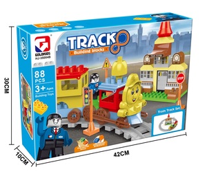 Fabrika doğrudan satış 88 adet büyük boy blok tren parça Set büyük yapı taşları çocuklar için yaşlı Set 3 + - Product Image 2