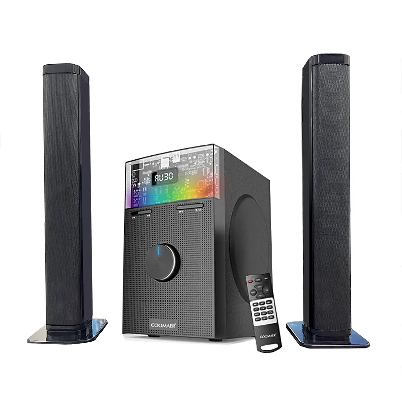 OEM/ODM Subwoofer per bassi pesanti 2.1 sistema Home Theater RGB Sound Multimedia Blue tooth Wireless Gaming TV PC altoparlante per Computer