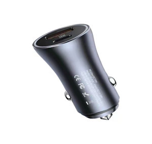 クイックチャージQC 3.0カーチャージャー12-24V電圧ダブルUSBポート電圧計アルミハウジング高速充電器QC3.0ソケット付き - Product Image 2