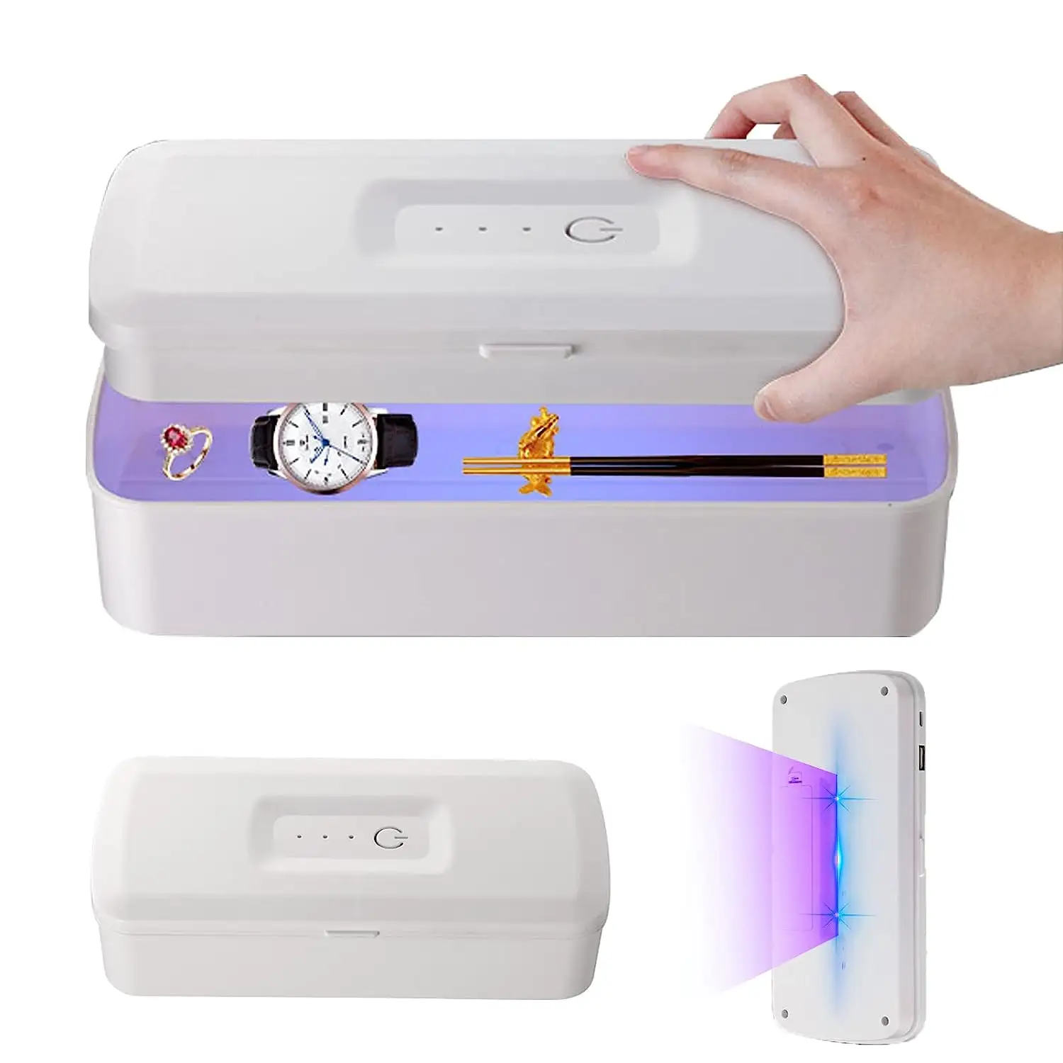 Prego Ferramenta Esterilizador Portátil USB Carga Caixa de Esterilização para Manicure Salon, Pinças, Tatuagem, Tesoura, Jóias