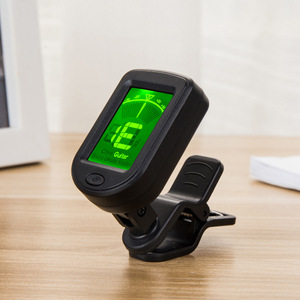 Accesorios para instrumentos de cuerda Sintonizador digital cromático Pantalla LCD Mini sintonizador giratorio para guitarra