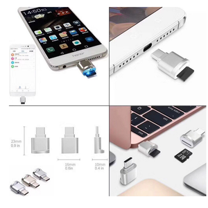 用于Macbook手机电脑、相机、笔记本电脑的整体USB插头适配器类型c至Micro SD SDXC TF存储卡读卡器适配器 - Product Image 2