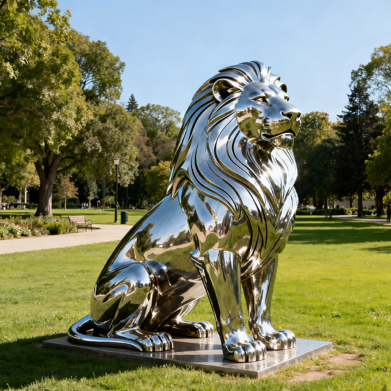 Lion accroupi style 2