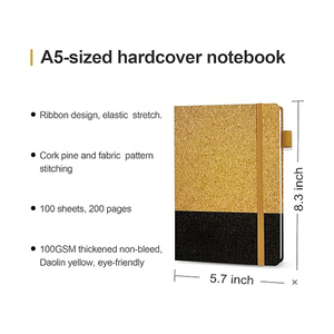 Cuaderno de Cuero de Corcho con Banda Elástica, Cuaderno de Oficina y Negocios, Diario de Papel Grueso, A5 y A6 - Product Image 6