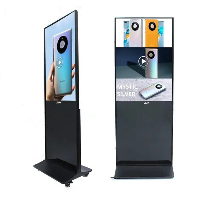 AMH 32 Inch Touch Screen 4K Lcd Digital Signage HD Floor Standing Android LED LCD Advertising Player SDK Indoor Sign 110V - 240V