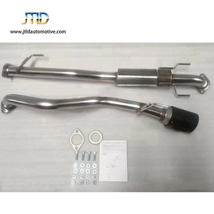 Egzoz sistemi karbon çift kuyruk İpucu susturucu egzoz borusu performans TRITON 2015 orta bölüm için egzoz sistemi - Product Image 2