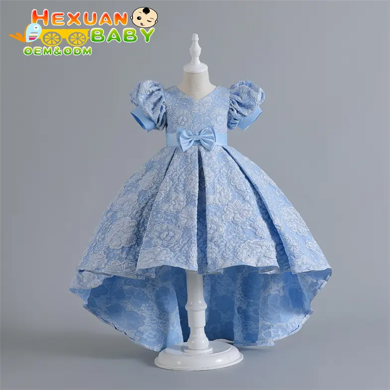 6 colores moda verano sin mangas arco vestido elegante niñas fiesta de cumpleaños gran oferta vestido blanco en capas para niños Niña