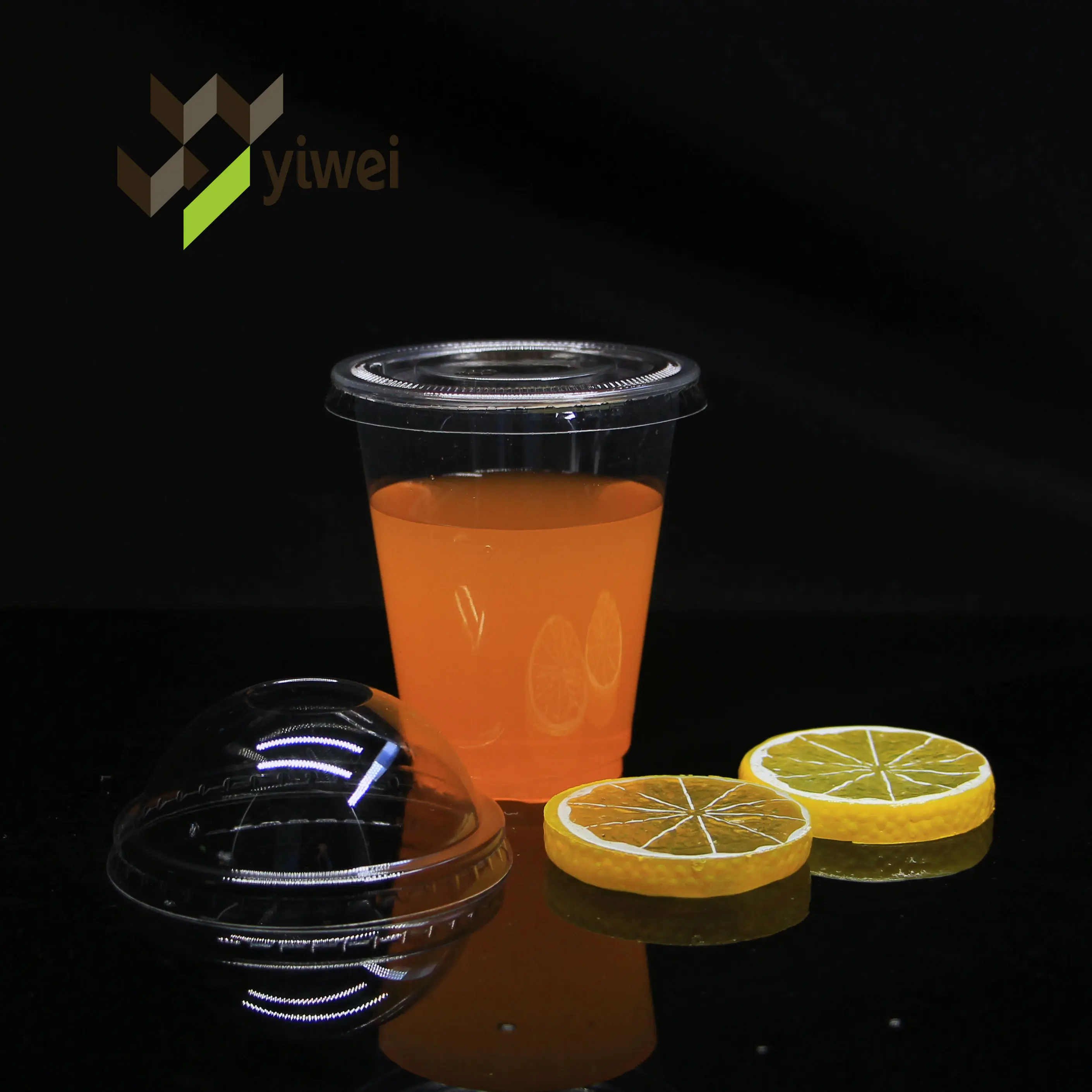 Zomer Hot-Selling 78Mm Basis Koude Drank Vruchtensap Water Pet Plastic Cup Gratis Afdrukken Logo