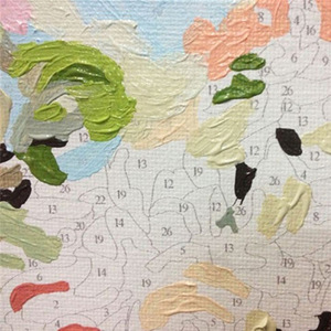 ชุดภาพเขียนสีน้ำมันแบบ DIY ทันสมัยพร้อมกรอบพิมพ์ลายสัตว์เสือเสือดาวแมวบนผ้าลินินด้วยตัวเลข - Product Image 1