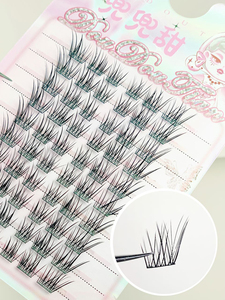 DOUDOUTIAN ODM Wholesale Glancing Like Silk Slanting <strong>Fluttering</strong> Eyelashes Soft Natural Synthetic False Mink <strong>Lashes</strong> Length Mix