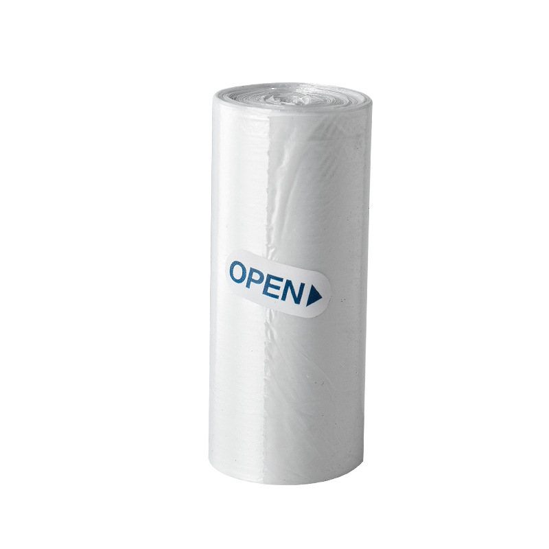 White desktop garbage bag