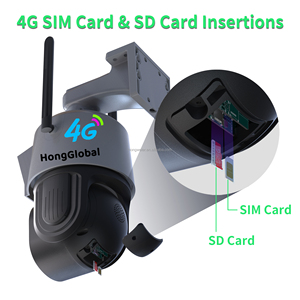 Hongglobal กล้องรักษาความปลอดภัยเครือข่ายซิมการ์ด4G กล้องอัจฉริยะ IP PTZ 6MP ไร้สายระบบออปติคัลสองเลนส์ซูม36X 4G - Product Image 5