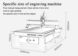 Máquina de grabado de un solo cabezal CNC Router 1325 3.2kw para trabajos de grabado de áreas grandes, como construcción de prototipos industriales o de pasatiempo - Product Image 5