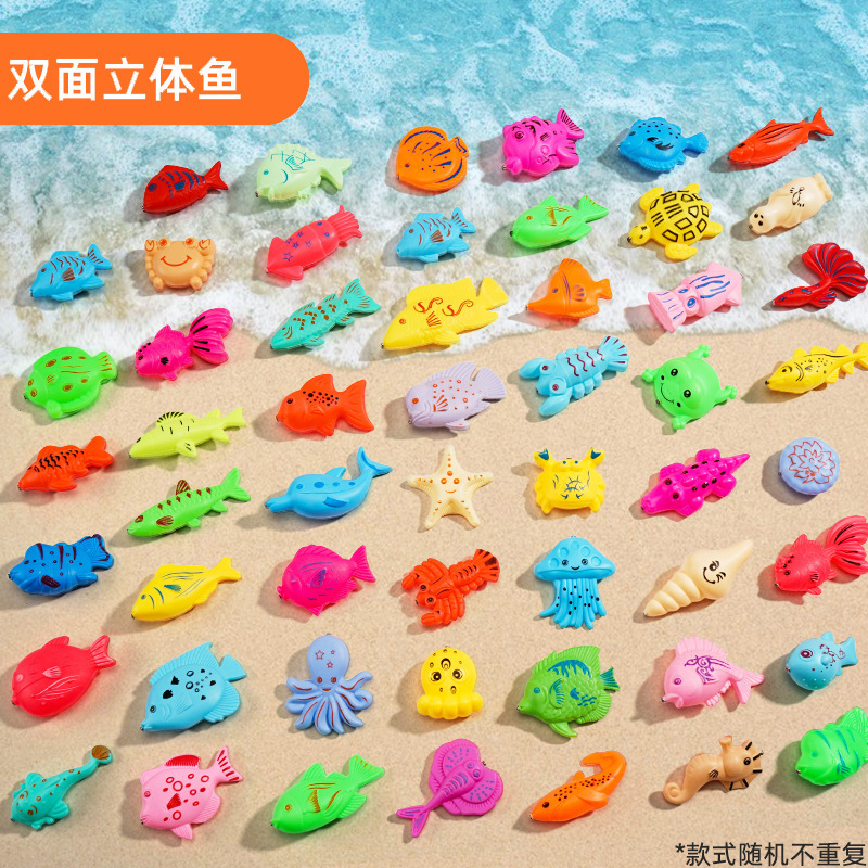Double-sided 3D fish, 10 pieces per pack