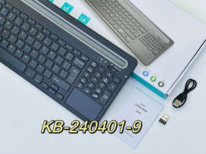 新しいBK-240401-9マルチデバイスキーボードトラックパッドマウスキーボードコンピュータータブレット用ダブルブルートゥースデュアルモールドワイヤレスキーボード - Product Image 3
